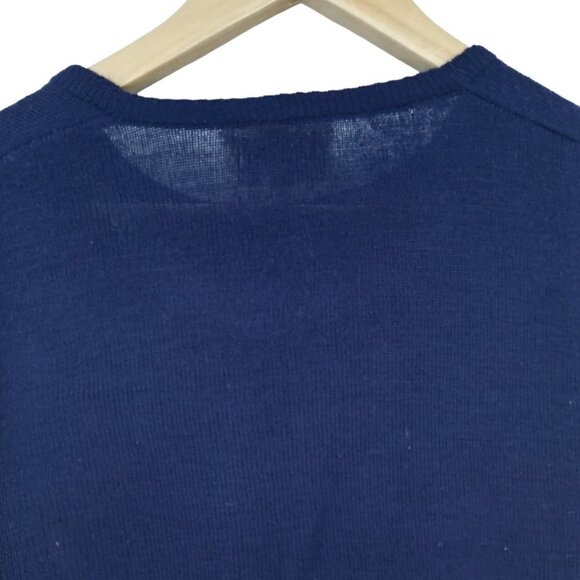 Vintage Embroidered Polka Dot Flower Sweater Pullover Size S 70s Gyn Les Shirlee - Picture 6 of 8